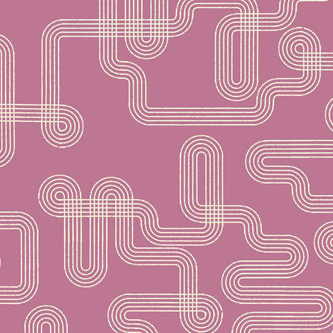 Linear Labyrinth Lupine ½ yd-Fabric-Spool of Thread