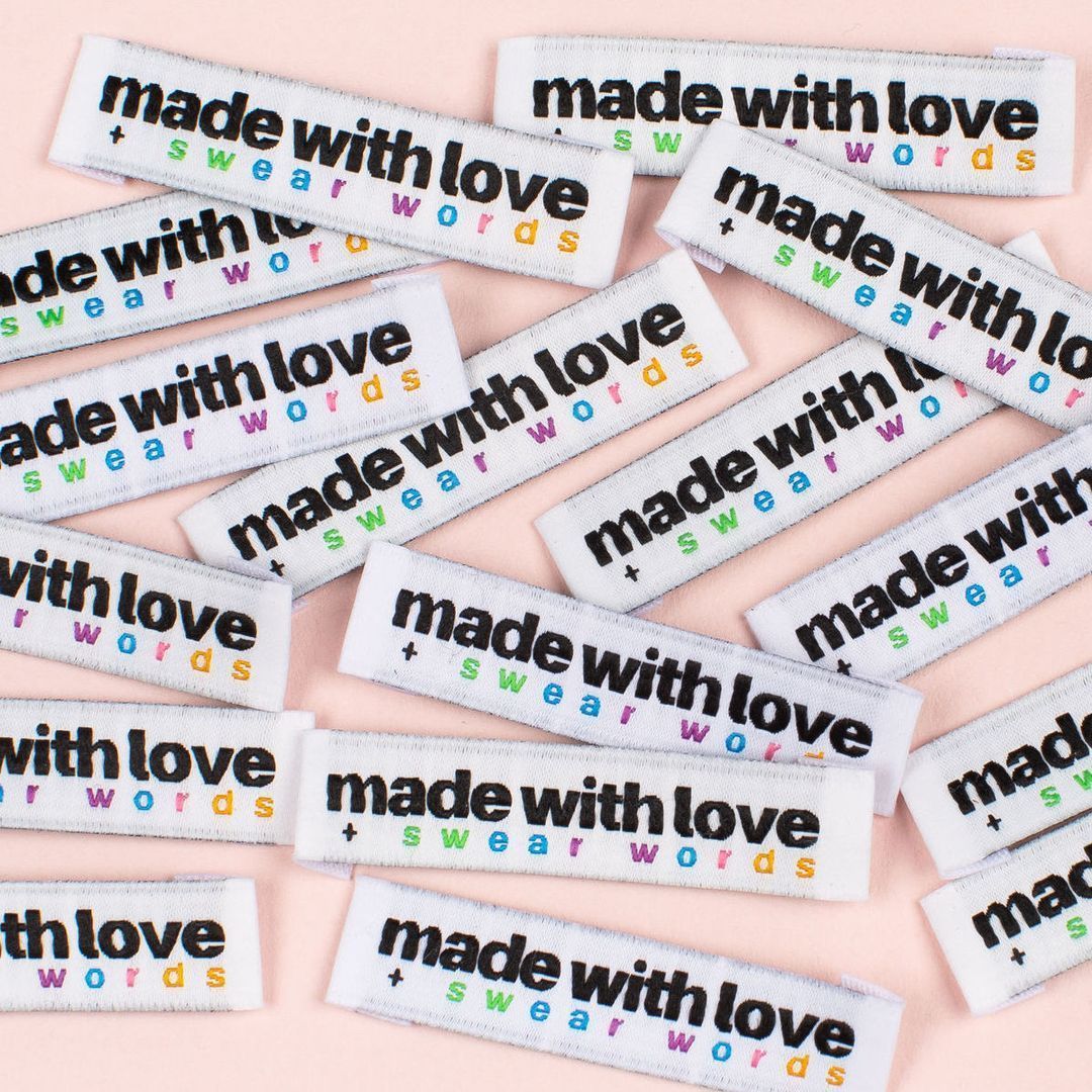 Made with Love and Swear Words Project Labels-Notion-Spool of Thread