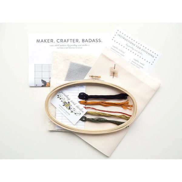 Maker. Crafter. Bad*ss Cross Stitch Kit-Notion-Spool of Thread