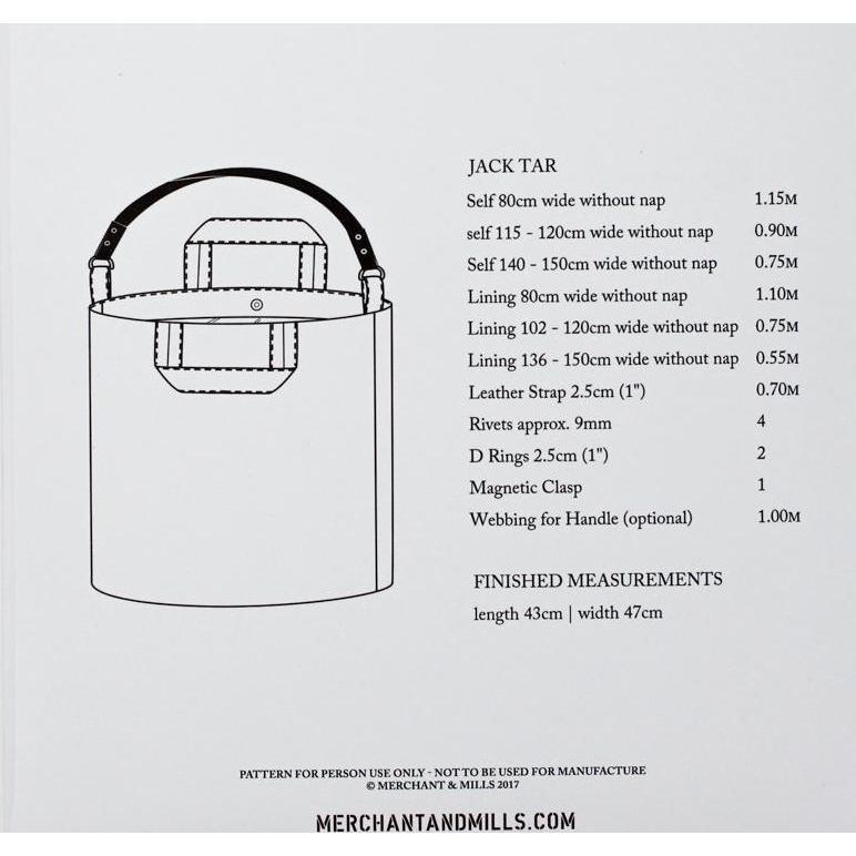 Merchant & Mills Jack Tar Bag Paper Pattern-Pattern-Spool of Thread