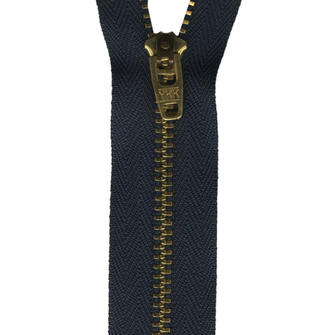 Metal Jean Zipper 5-inch Navy-Notion-Spool of Thread