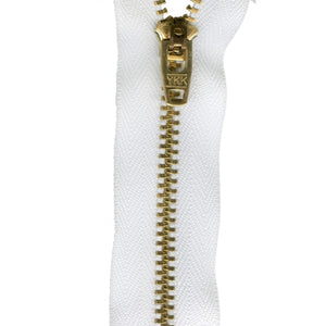 Metal Jean Zipper 5-inch White-Notion-Spool of Thread