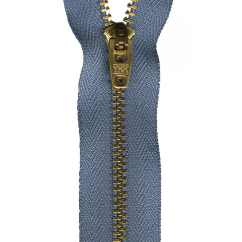 Metal Jean Zipper 7-inch Faded Blue-Notion-Spool of Thread
