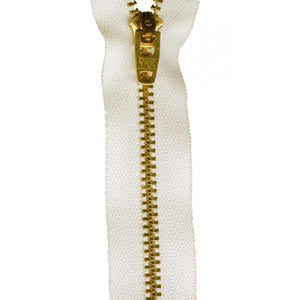 Metal Jean Zipper 7-inch Silky White-Notion-Spool of Thread