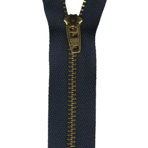 Metal Jean Zipper 9-inch Navy-Notion-Spool of Thread