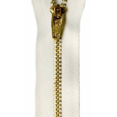 Metal Jean Zipper 9-inch Silky White-Notion-Spool of Thread