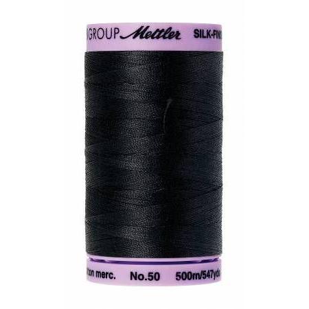 Mettler Silk Finish Cotton Thread 500m Black-Notion-Spool of Thread