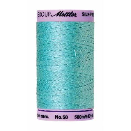 Mettler Silk Finish Cotton Thread 500m Blue Curacao-Notion-Spool of Thread