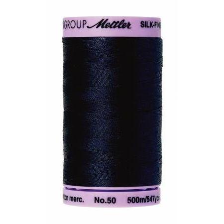 Mettler Silk Finish Cotton Thread 500m Dark Blue-Notion-Spool of Thread