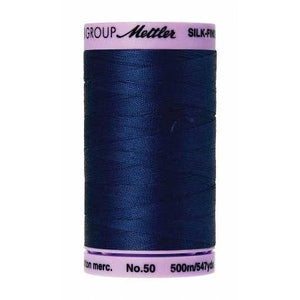 Mettler Silk Finish Cotton Thread 500m Imperial Blue-Notion-Spool of Thread