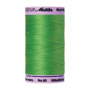 Mettler Silk Finish Cotton Thread 500m Light Kelly-Notion-Spool of Thread