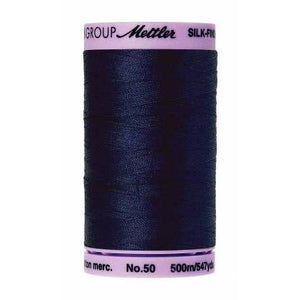 Mettler Silk Finish Cotton Thread 500m Navy-Notion-Spool of Thread