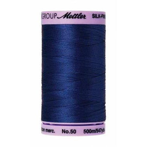 Mettler Silk Finish Cotton Thread 500m Royal Blue-Notion-Spool of Thread