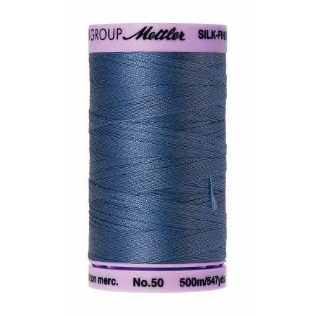 Mettler Silk Finish Cotton Thread 500m Smoky Blue-Notion-Spool of Thread