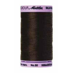 Mettler Silk Finish Cotton Thread 500m Very Dark Brown-Notion-Spool of Thread
