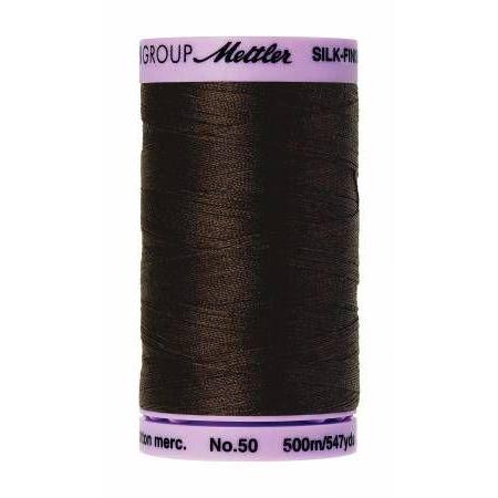 Mettler Silk Finish Cotton Thread 500m Very Dark Brown-Notion-Spool of Thread