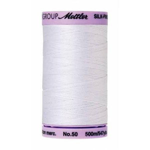 Mettler Silk Finish Cotton Thread 500m White-Notion-Spool of Thread