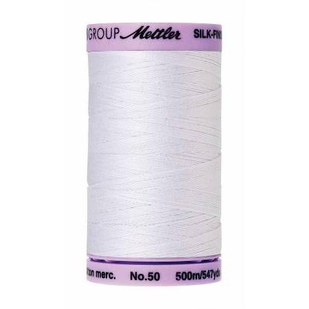 Mettler Silk Finish Cotton Thread 500m White-Notion-Spool of Thread