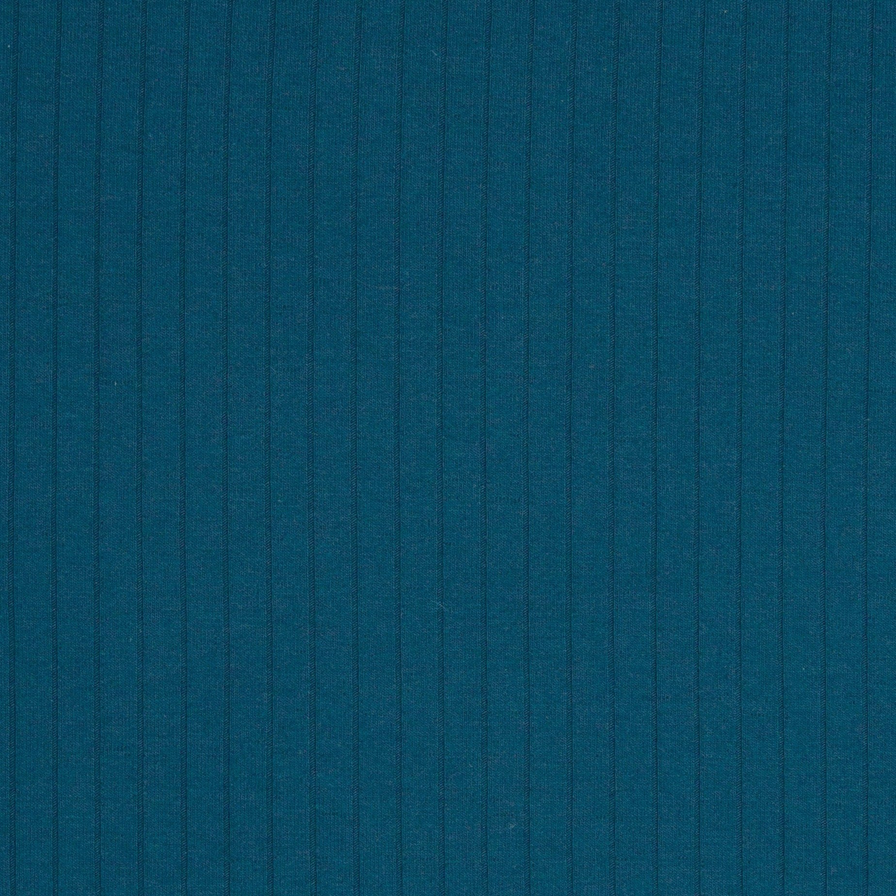 Neve Rib Knit Kingfisher Blue ½ yd-Fabric-Spool of Thread