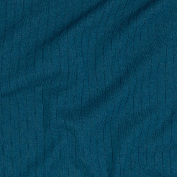 Neve Rib Knit Kingfisher Blue ½ yd-Fabric-Spool of Thread