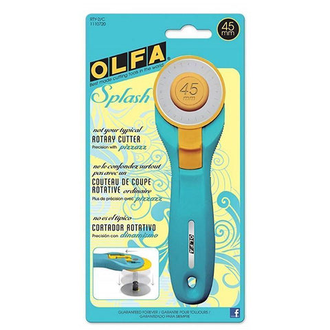 Olfa 45 mm Rotary Cutter Splash Aqua-Notion-Spool of Thread