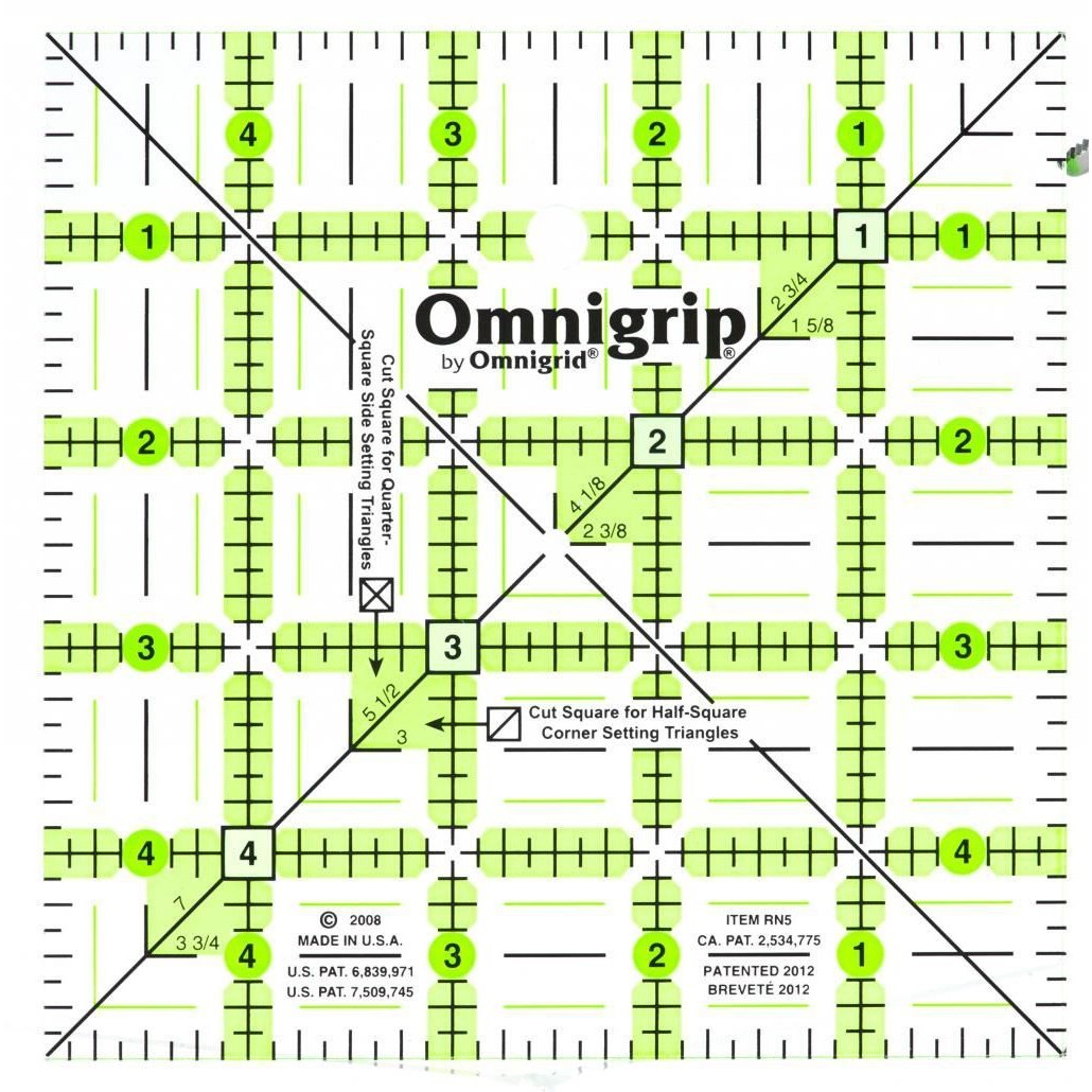 Omnigrip Neon Ruler 5-inch Square-Notion-Spool of Thread