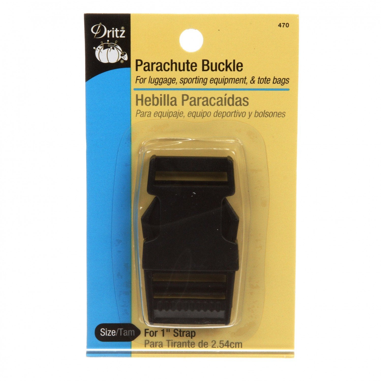 Parachute Buckle Black, 1"-Notion-Spool of Thread