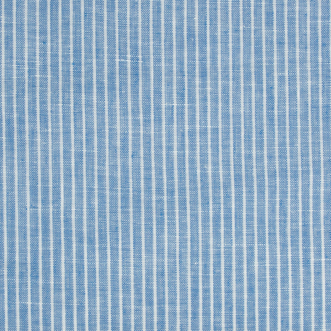 Powell Washed Linen Cotton Stripe Sky Blue ½ yd-Fabric-Spool of Thread