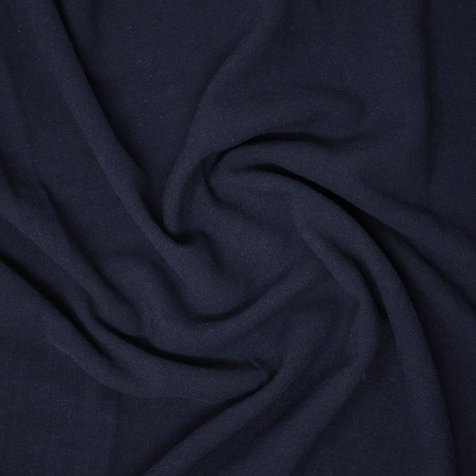 REMNANT Joni Rayon Linen Noil Indigo - 0.28 yards-Fabric-Spool of Thread