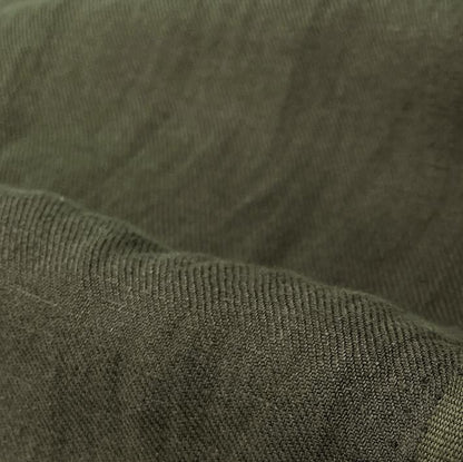 Rowen Sandwashed Linen Twill Army ½ yd-Fabric-Spool of Thread