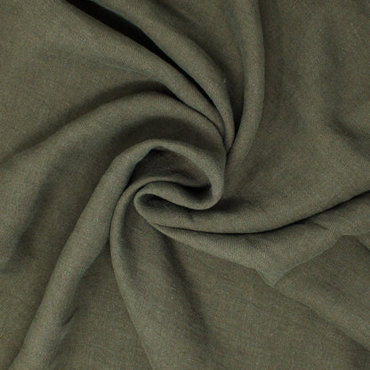 Rowen Sandwashed Linen Twill Army ½ yd-Fabric-Spool of Thread