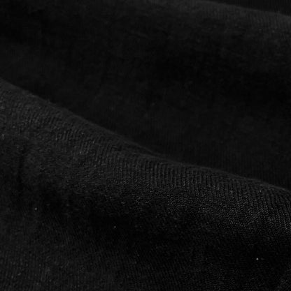 Rowen Sandwashed Linen Twill Midnight Black ½ yd-Fabric-Spool of Thread