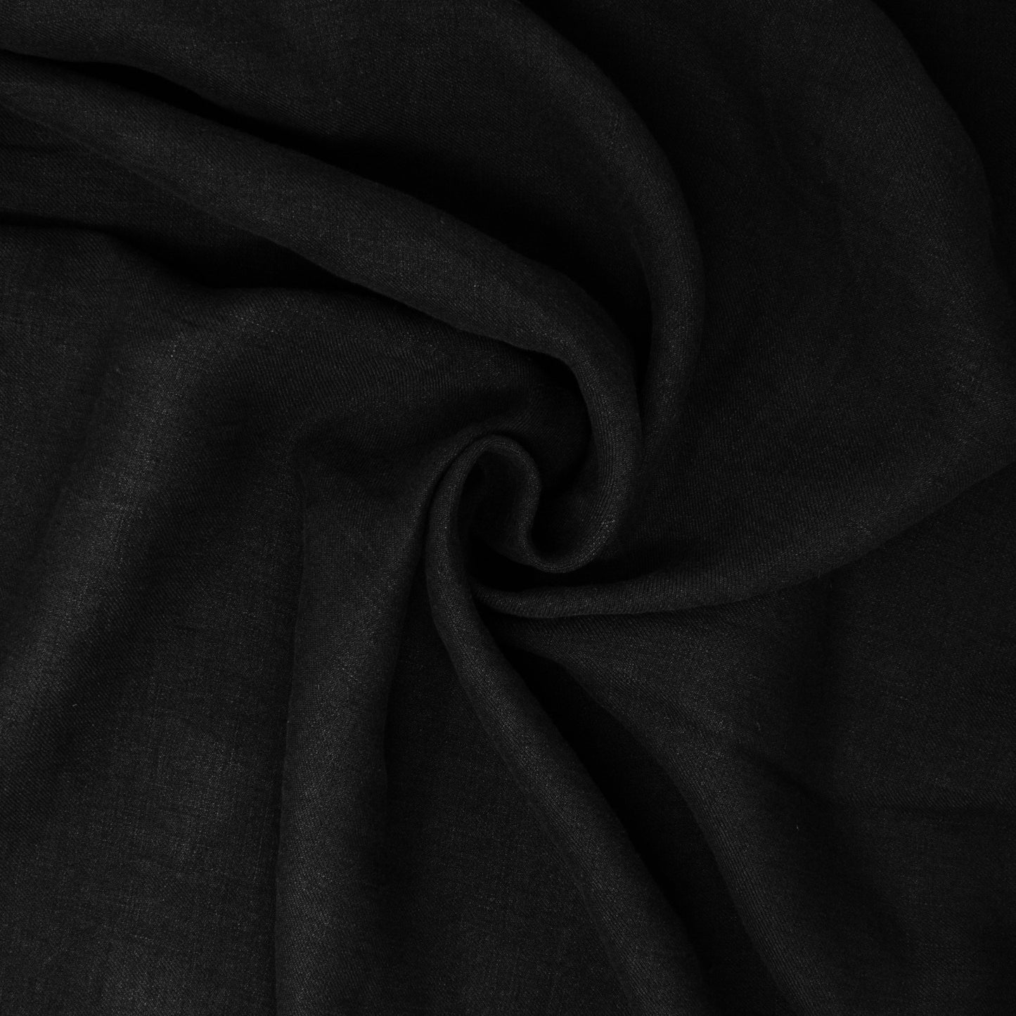 Rowen Sandwashed Linen Twill Midnight Black ½ yd-Fabric-Spool of Thread