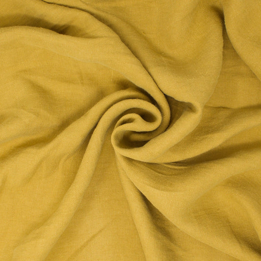 Rowen Sandwashed Linen Twill Mustard ½ yd-Fabric-Spool of Thread