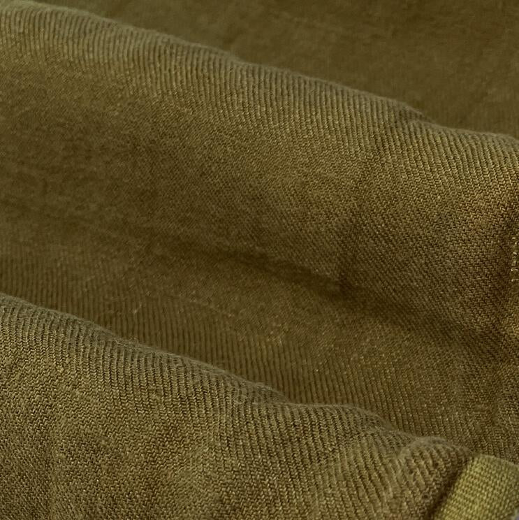 Rowen Sandwashed Linen Twill Olive ½ yd-Fabric-Spool of Thread