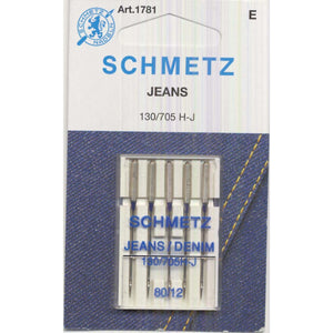Schmetz Jeans Sewing Machine 5 Needle Pack, 80/12-Notion-Spool of Thread