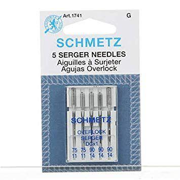 Schmetz 5 Serger Needles Assorted-Notion-Spool of Thread