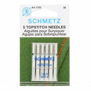 Schmetz Topstitch Sewing Machine 5 Needle Pack, 90/14