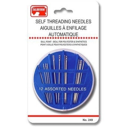 Self Threading Sewing Needles, Ball Point