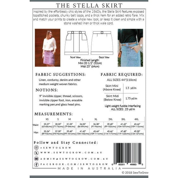 Sew to Grow The Stella Skirt Paper Pattern-Pattern-Spool of Thread
