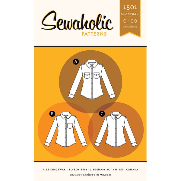 Sewaholic Granville Shirt Paper Pattern-Pattern-Spool of Thread