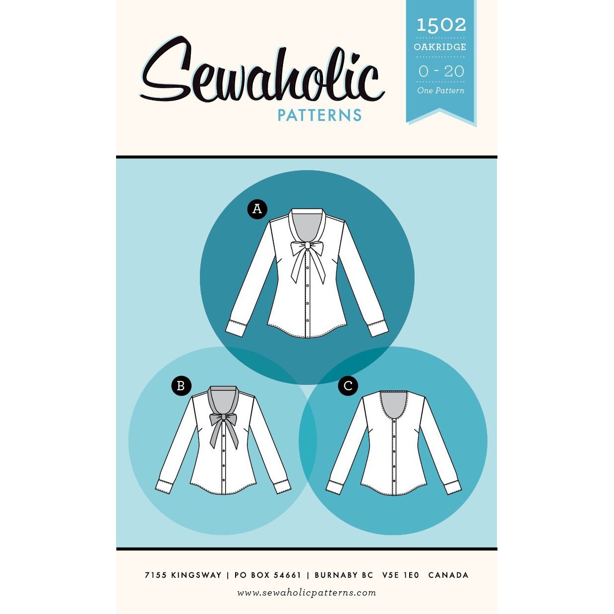 Sewaholic Oakridge Blouse Paper Pattern-Pattern-Spool of Thread