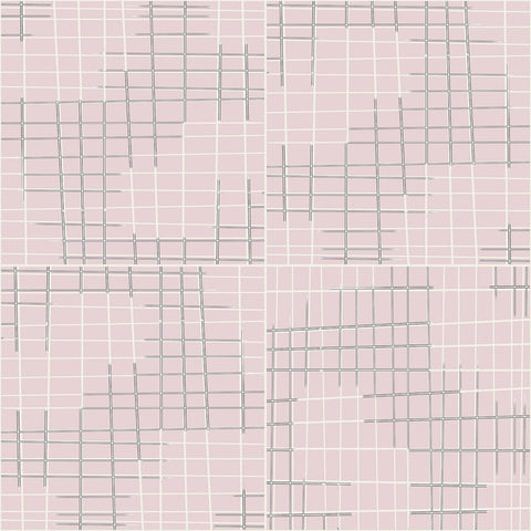 Sketchbook Broken Grid Pink ½ yd-Fabric-Spool of Thread