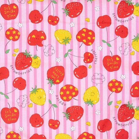 Smile Time Fruits Pink ½ yd-Fabric-Spool of Thread