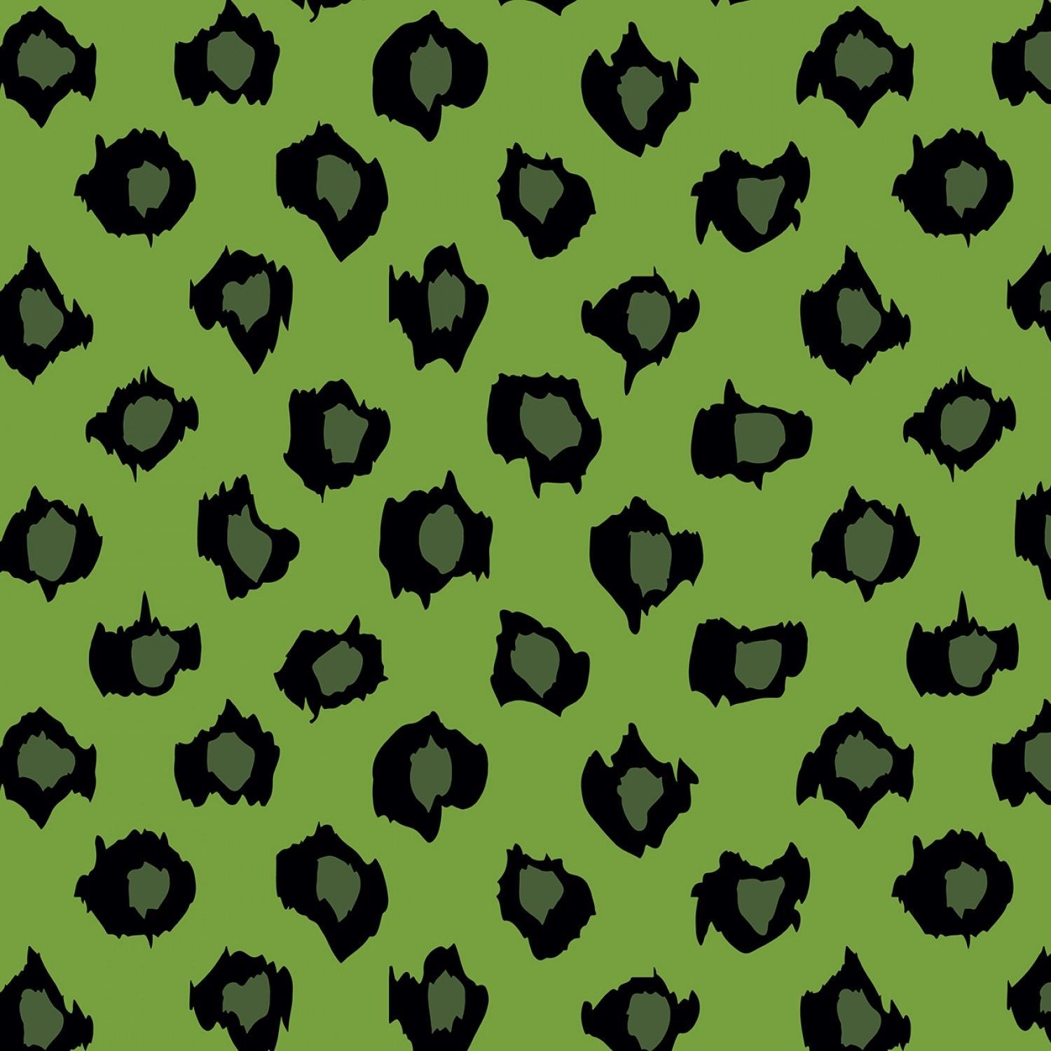 Stretch Jersey Knit Leopard Green ½ yd-Fabric-Spool of Thread