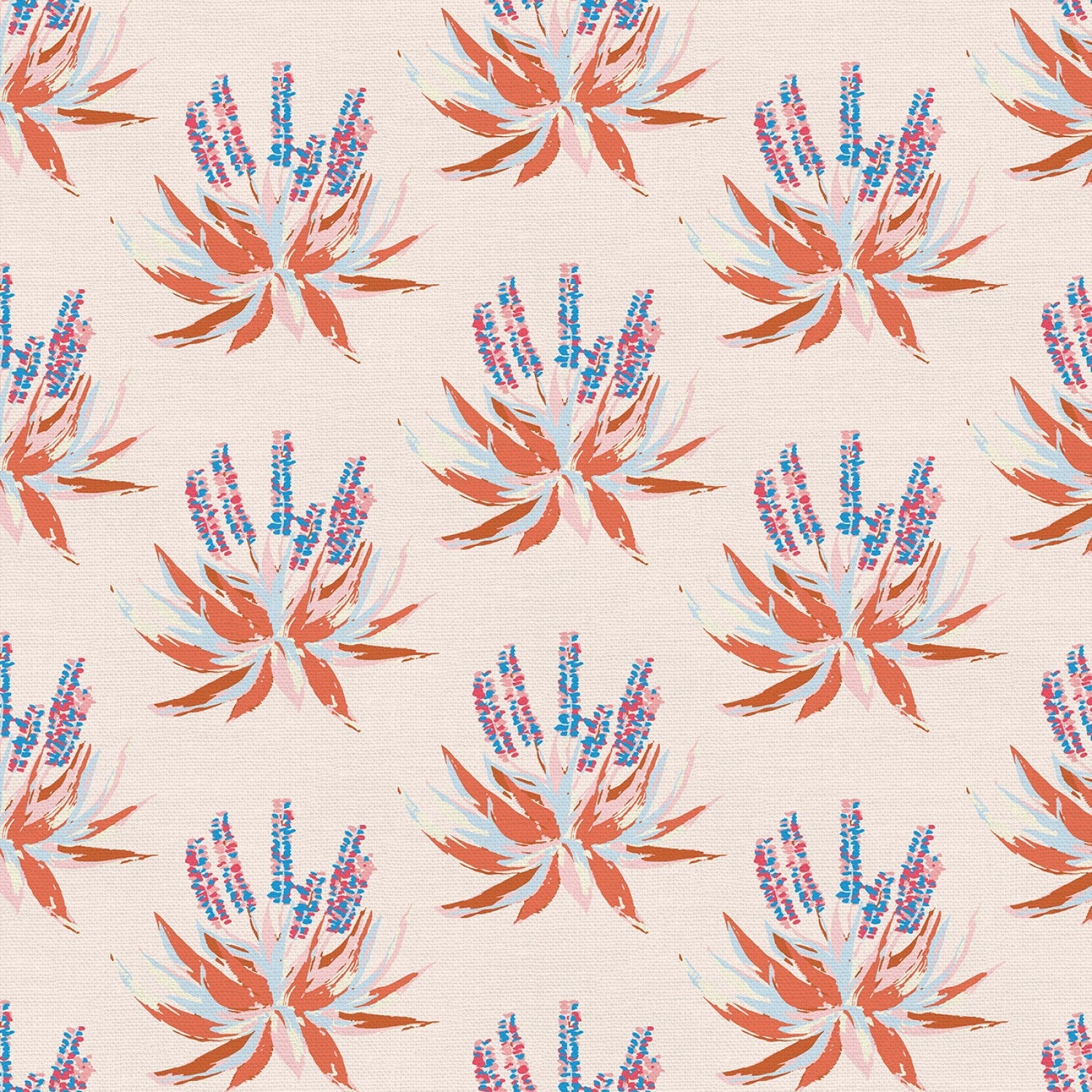 Sun And Sand Cactus Aloe Blue ½ yd-Fabric-Spool of Thread