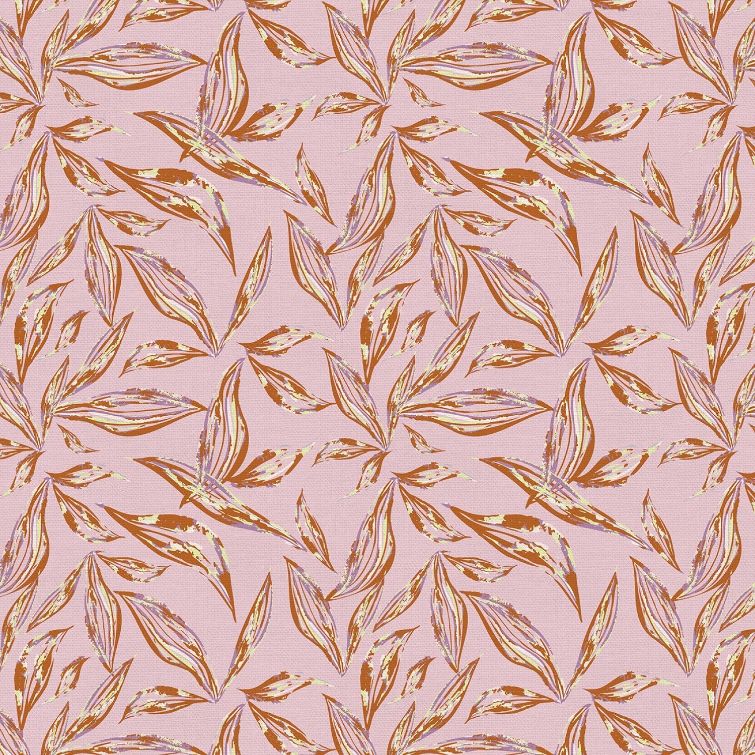 Sun And Sand Leaves Pink ½ yd-Fabric-Spool of Thread