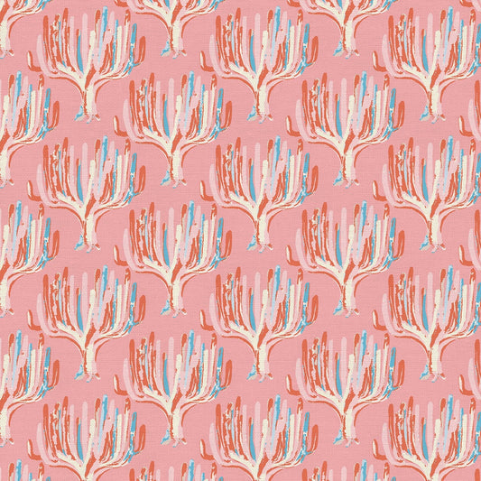 Sun and Sand Giant Cacti Pink Blue ½ yd-Fabric-Spool of Thread