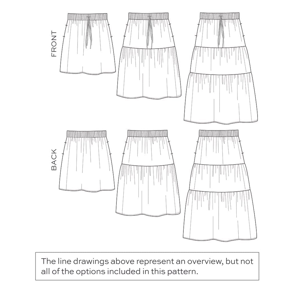 True Bias Mave Skirt Sizes 14-30 Paper Pattern-Pattern-Spool of Thread