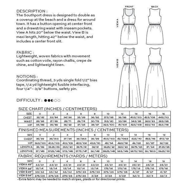 True Bias Southport Dress Paper Pattern-Pattern-Spool of Thread